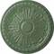 Ekena Millwork Raymond Ceiling Medallion (Fits Canopies up to 5 3/8"), Hand-Painted Athenian Green, 18"OD x 1 1/4"P CM18RA2AGF - alternate 1